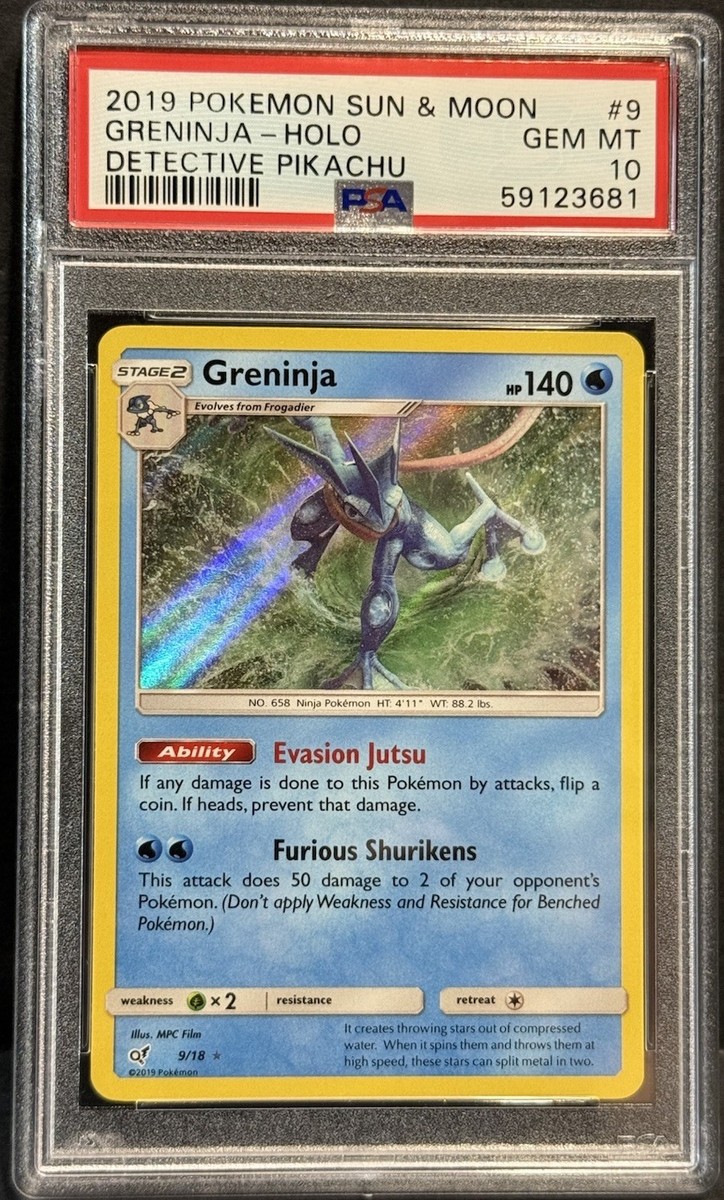 Pokemon 2019 Sun & Moon Detective Pikachu #9 Greninja Holo Foil