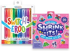 Ooly Shrink-Its 28 PC DIY Shrinking Art Kit That Creates Charms and Tags ...