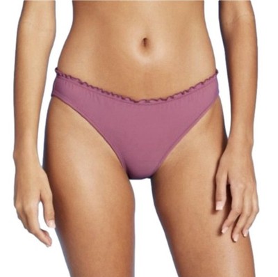 Sexy ruffle Edge Cheeky Bikini Bottom Xhilaration Juniors Medium New Mauve