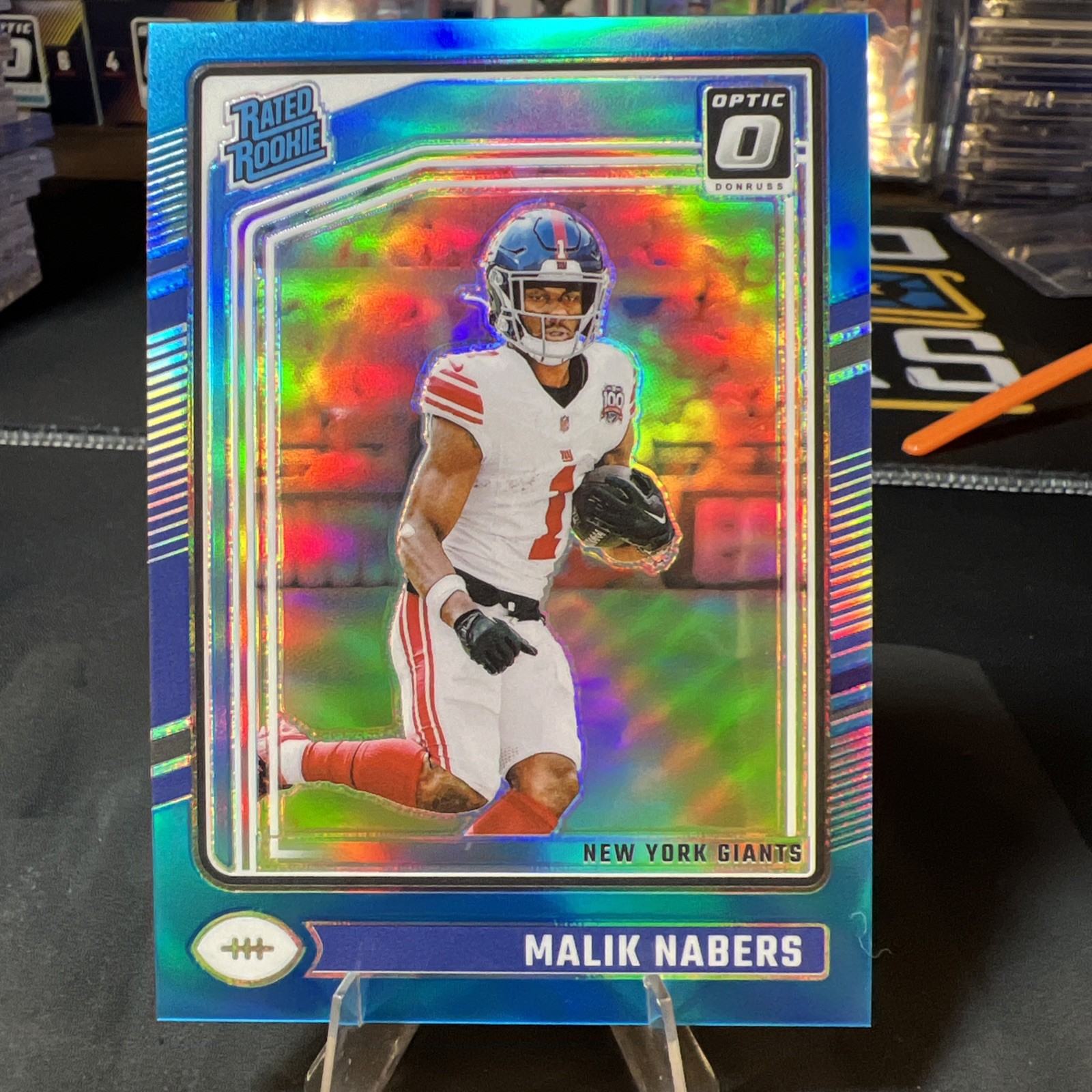 2024 Panini Donruss Optic Rated Rookie Malik Nabers #271 Aqua Prizm /299 (RC)