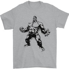 Camiseta de entrenamiento de gimnasio Muscle Man 100 % algodón para hombre