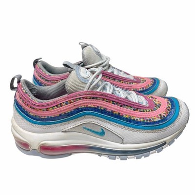 Nike Air Max 97 SE (GS)  Shoes White-Active Fuchsia Special Edition Size 6.5y