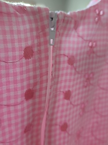 Bonnie Jean Girls Size 5 PINK DETAILED CHECKED EYELIT & EMBROIDERED SUMMER Dress - Picture 6 of 13