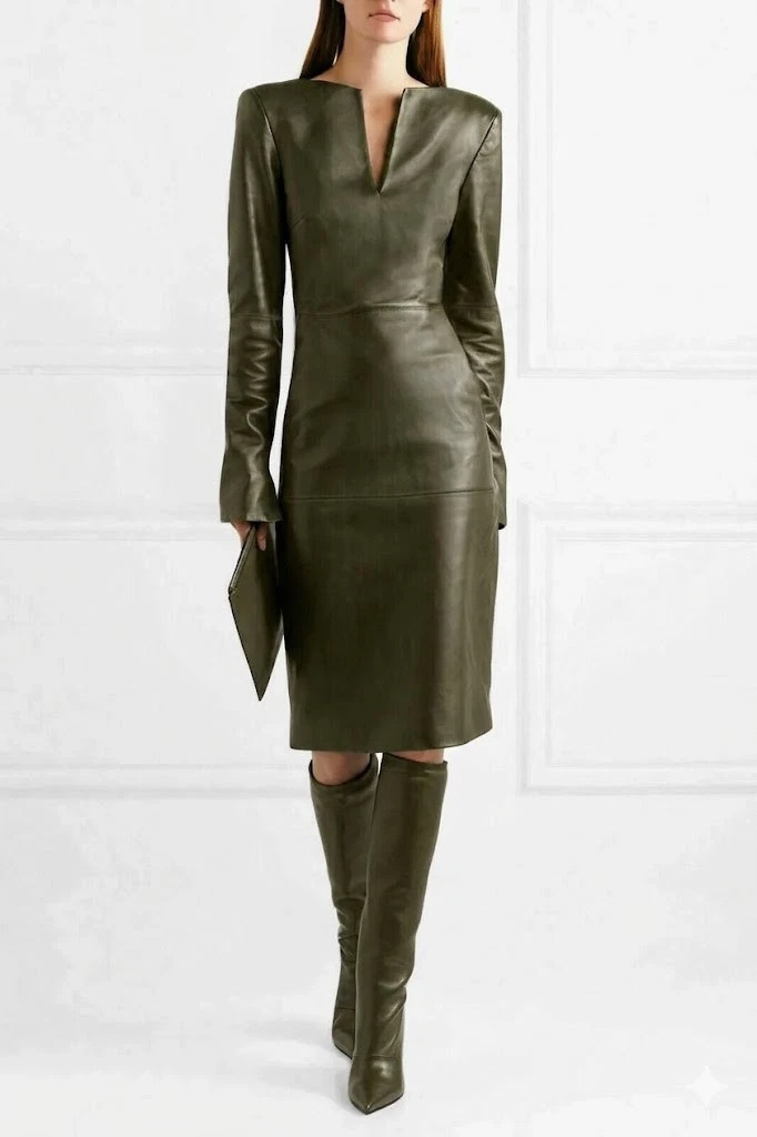 dark green leather dress Dresses for Women for sale There could be a Size Up For This Designer:10 Ebay ebaymar23 One-Shoulder Embellished Tulle Formal