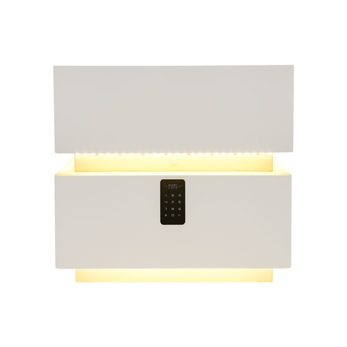 Bedside Table with Wireless Charging Station Simple Bedside Table with 2 Drawers - Picture 10 of 24