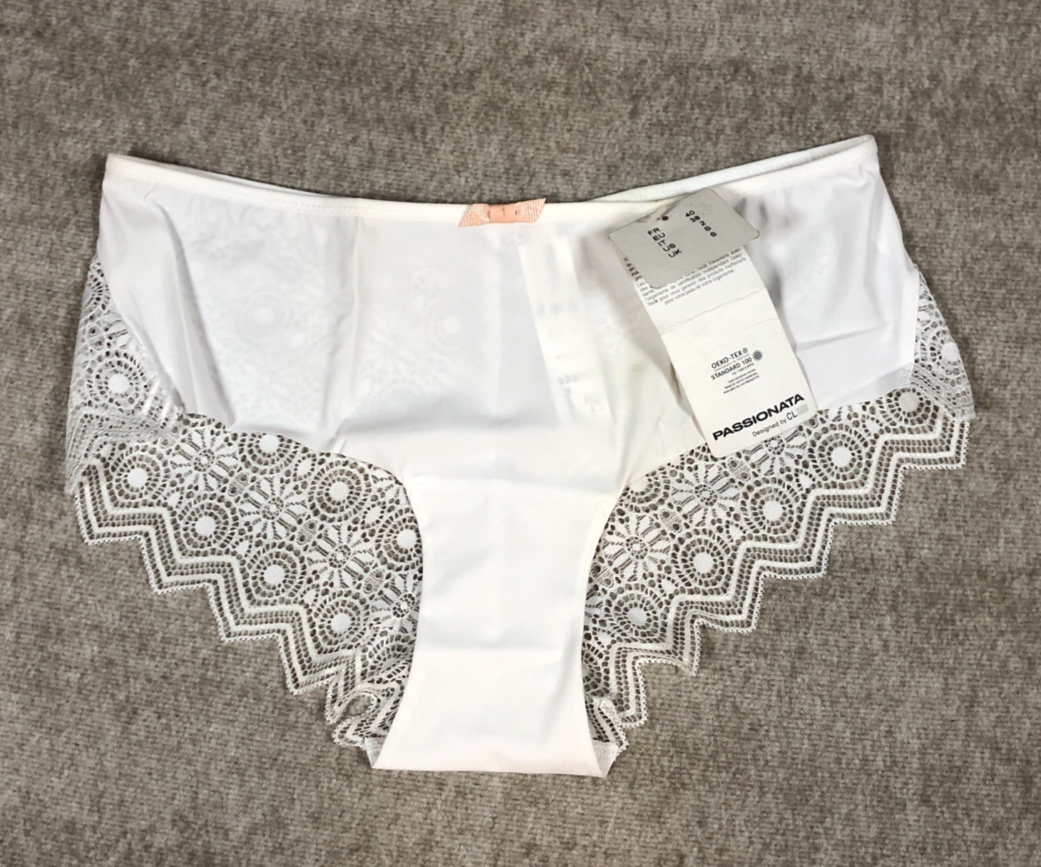 Passionata Chantelle Womens Georgia Hipster Shorty Briefs Size S UK 10 White