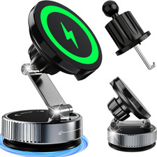 For Magsafe Car Mount Charger, 15W Fast Charging Magnetic Wireless Car Charger,