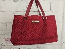 Tommy Hilfiger Red Logo TH Satchel Top Handle...