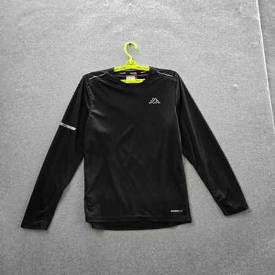 Kappa Men Shirt MEDIUM Black Activewear Long Sleeve