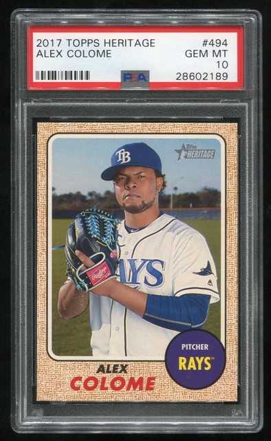 2017 Topps Heritage Alex Colome #494 SP PSA 10 (28602189)