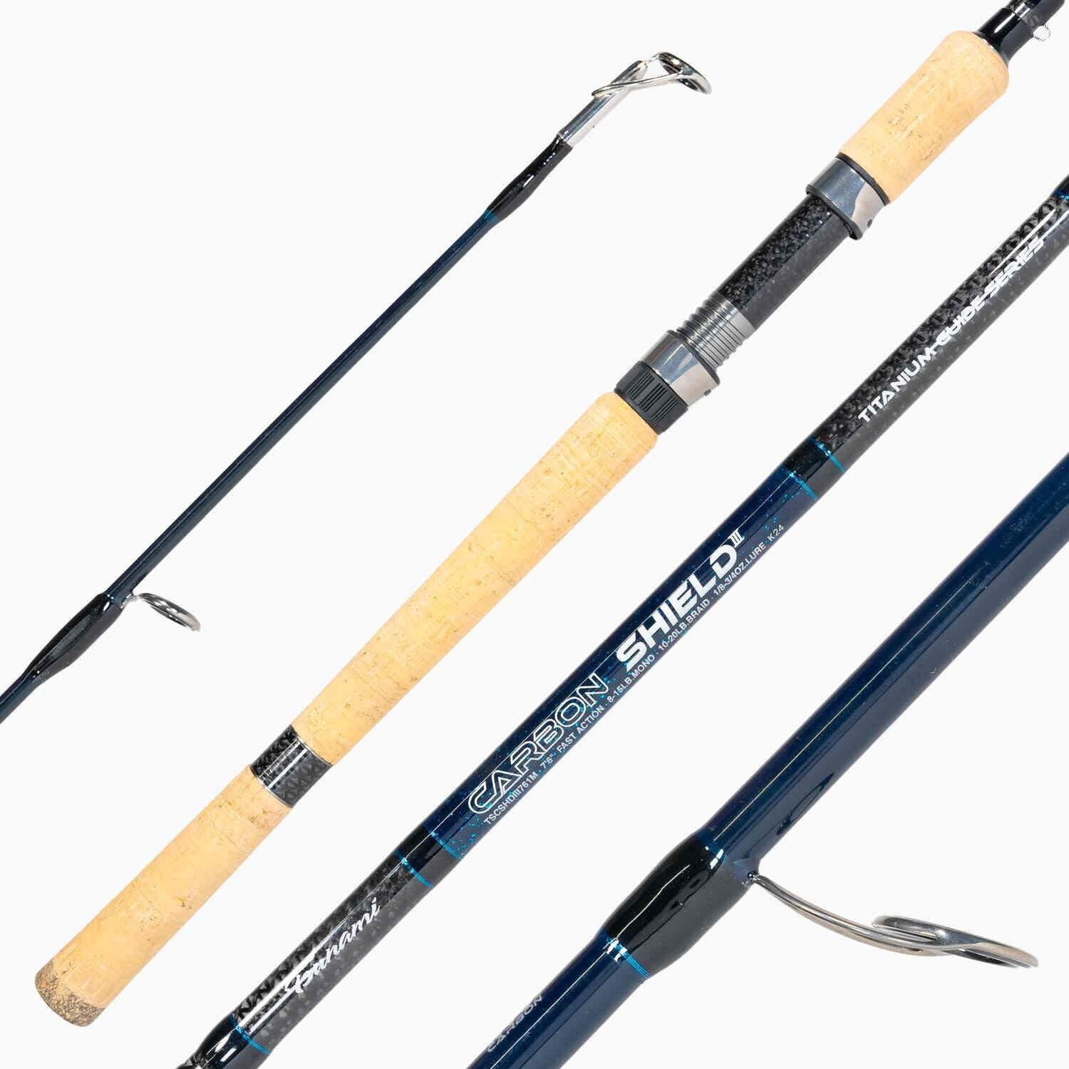 Tsunami Carbon Shield III 7'6" Medium Heavy Spinning Rod (TSCSHDIII761MH) - Blue
