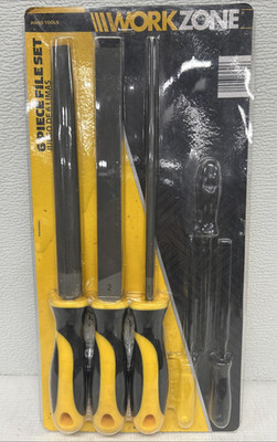 Work Zone 3-Piece File Set Open Box - Half Round, Round, Flat File