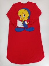 Vtg 90's Looney Tunes Tweety Bird Nightgown Pijamas Women's Graphic Size Large