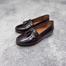 G.H. Bass & Co. Mens Tassel Loafers Wine Burgundy US9EE UK8 EU42 27cm
