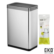 Image of Sensor Bin 20+20L EKO Mirage X-Sensor Brushed Stainless Steel Recycling