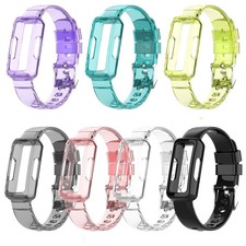 For Fitbit Inspire 1/ 2 HR Ace 2/ 3/Luxe Strap Transparent TPU Watch Band Strap