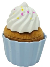 Play Food Large Chocolate Cupcake Rubbery Removable Frosting