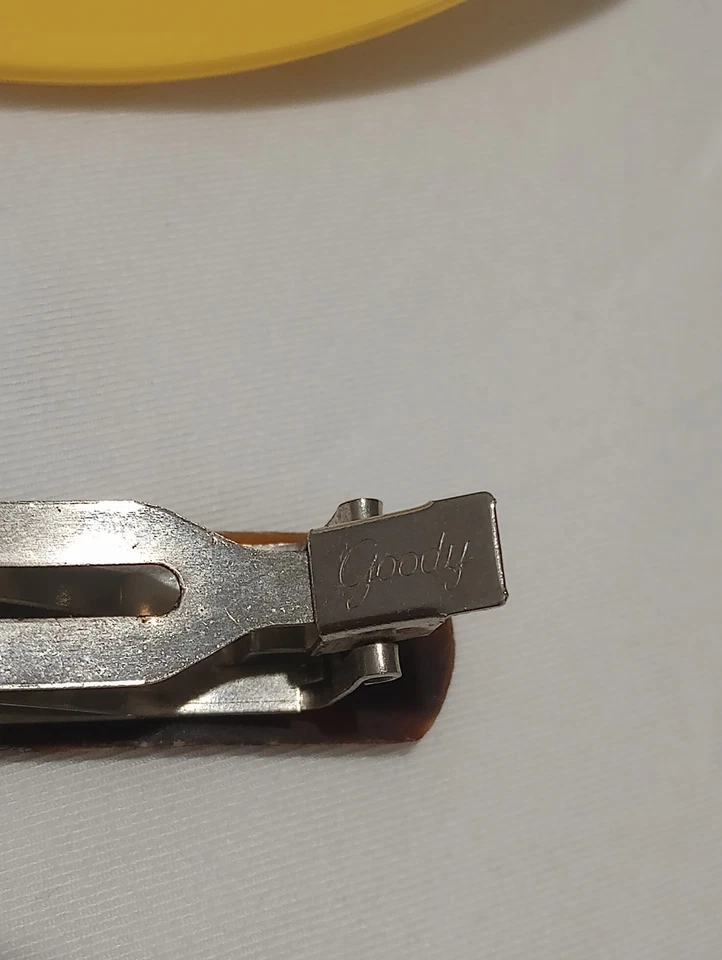 Винтажная заколка Goody Stay Tight черепаховый панцирь/желтая расческа-клипса - Изображение 4 из 4