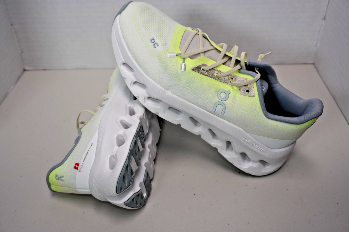 On Cloudsurfer CloudTec Phase Running Shoes Lime White Size 7.5