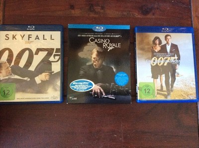 James Bond 007[3 Blu Ray] Skyfall Casino Royal DELUXE Quantum Trost DANIEL CRAIG