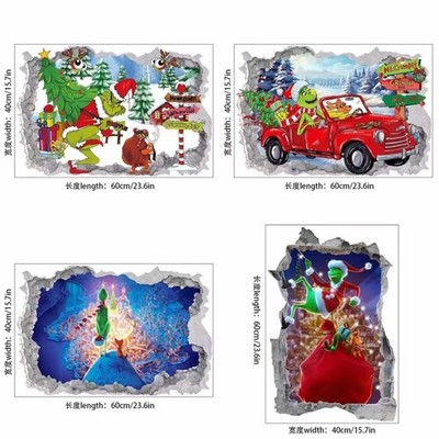 How The Grinch Stole Christmas! Weihnachten Wandtattoos Wand Dekorieren Poster -