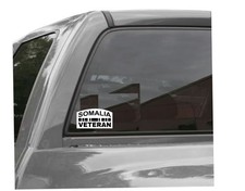Somalia Veteran Vinyl Decal Sticker White/Black 4.5"x2.5"