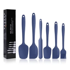 Silicone Spatulas Set Rubber Spoon Spatula Heat Resistant Spoonula One Piece ...