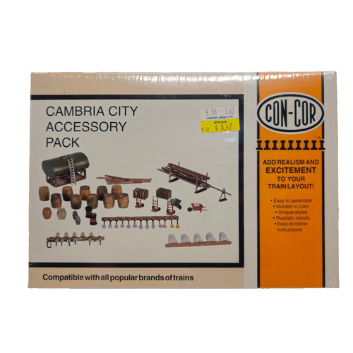 Paquete de accesorios Con-Cor Cambria City escala HO #9057 conjunto de tren modelo vintage | Zustand: New