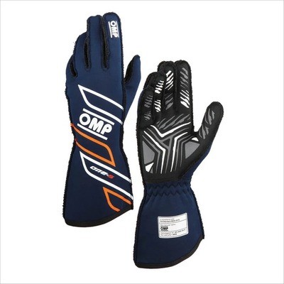 OMP Racing IB0-0778-A01-249-XL, Driving Gloves Pair One-S FIA Navy Blue XL
