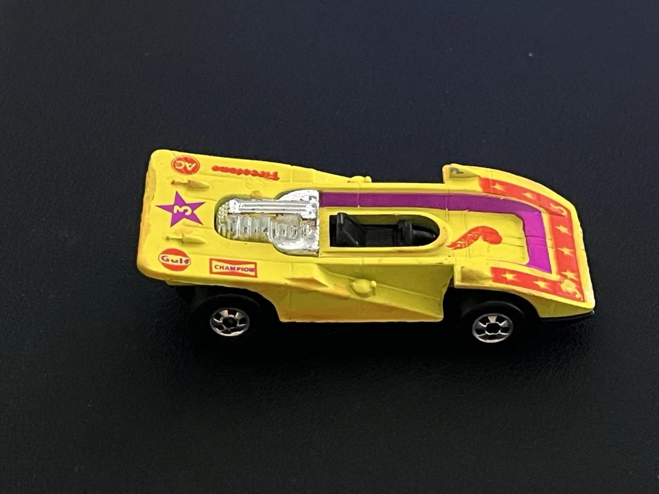 Rodillo de vapor especial Speedway vintage Hot Wheels amarillo Blackwall Hong Kong 1978 Foto 4 de 4