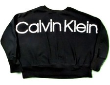 Calvin Klein Performance Women's XL Black Oversized Logo Crewneck Sweatshirt