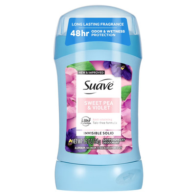 Suave Antiperspirant Deodorant For Women, 48hr Protection, Sweet Pea & Violet, 1