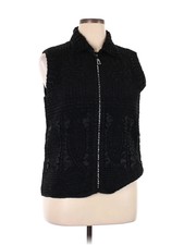 Jerry T Women Black Vest Xl