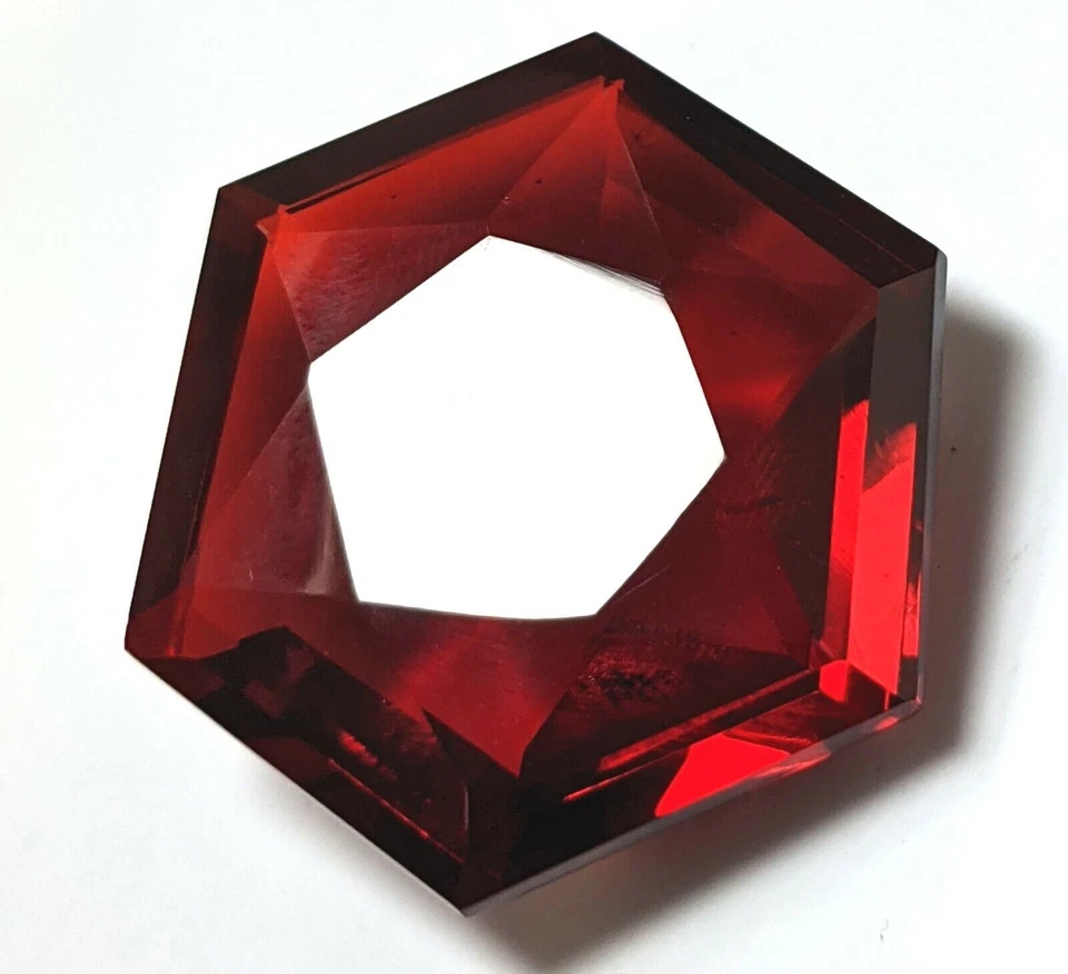 Large Red Topaz 71.90 Ct. Hexagon Cut Loose Gemstone for Ring/Pendant/Bracelet - Image 2 of 4