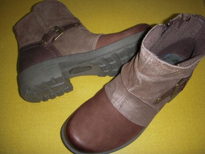 earth origins leather and suede ankle boots