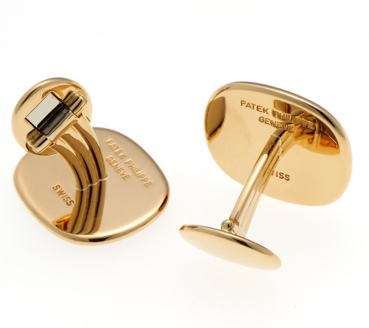超美品 PATEK PHILIPPE ゴールド カフリンクス Patek Philippe Golden Ellipse Cufflinks Cufflinks Yellow