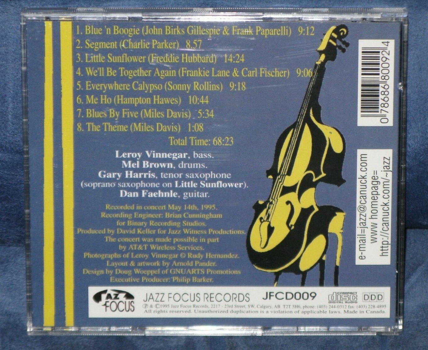 LEROY VINNEGAR "INTEGRITY THE WALKER LIVE AT LAIRMONT" JAZZ CD  BEST PRICE ON EBA | eBay