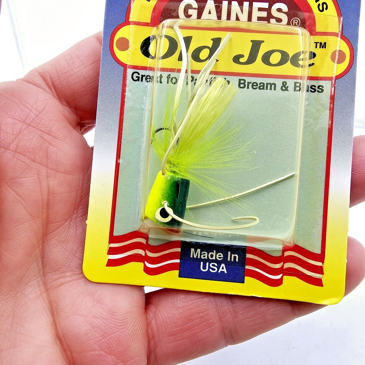 Hard To Find Rare Vintage Gaines Bass king Fly Rod Popper New In Package USA