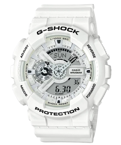 Casio G-Shock GA-110MW-7A Weiß Standard Analog Digital Resin Armband Uhr - Bild 1 von 6