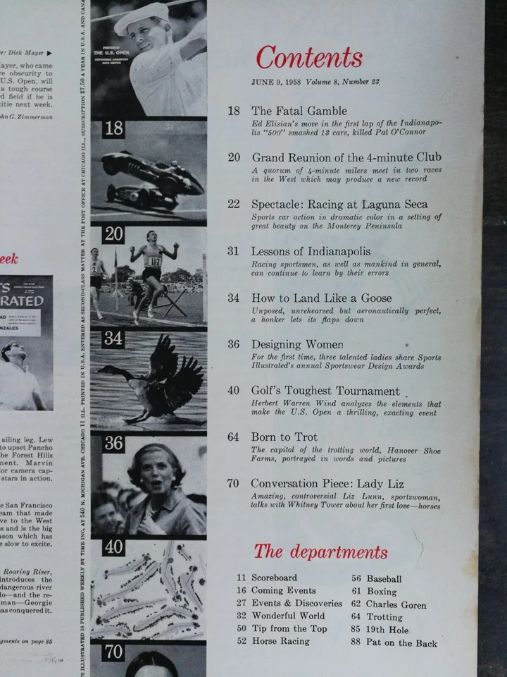 Golf Sports Illustrated 9 de junio 1958 Dick Mayer US Open - 1123 Foto 2 de 2