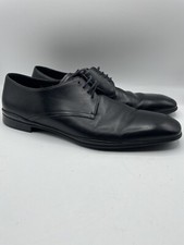 Vintage PRADA Men's Black Oxford Leather Dress Shoes Size 8