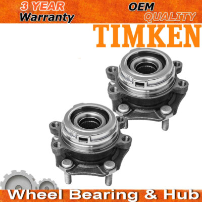 Pair Set of Front Wheel Bearings Hubs Assies Timken HA590252 for Infiniti Nissan