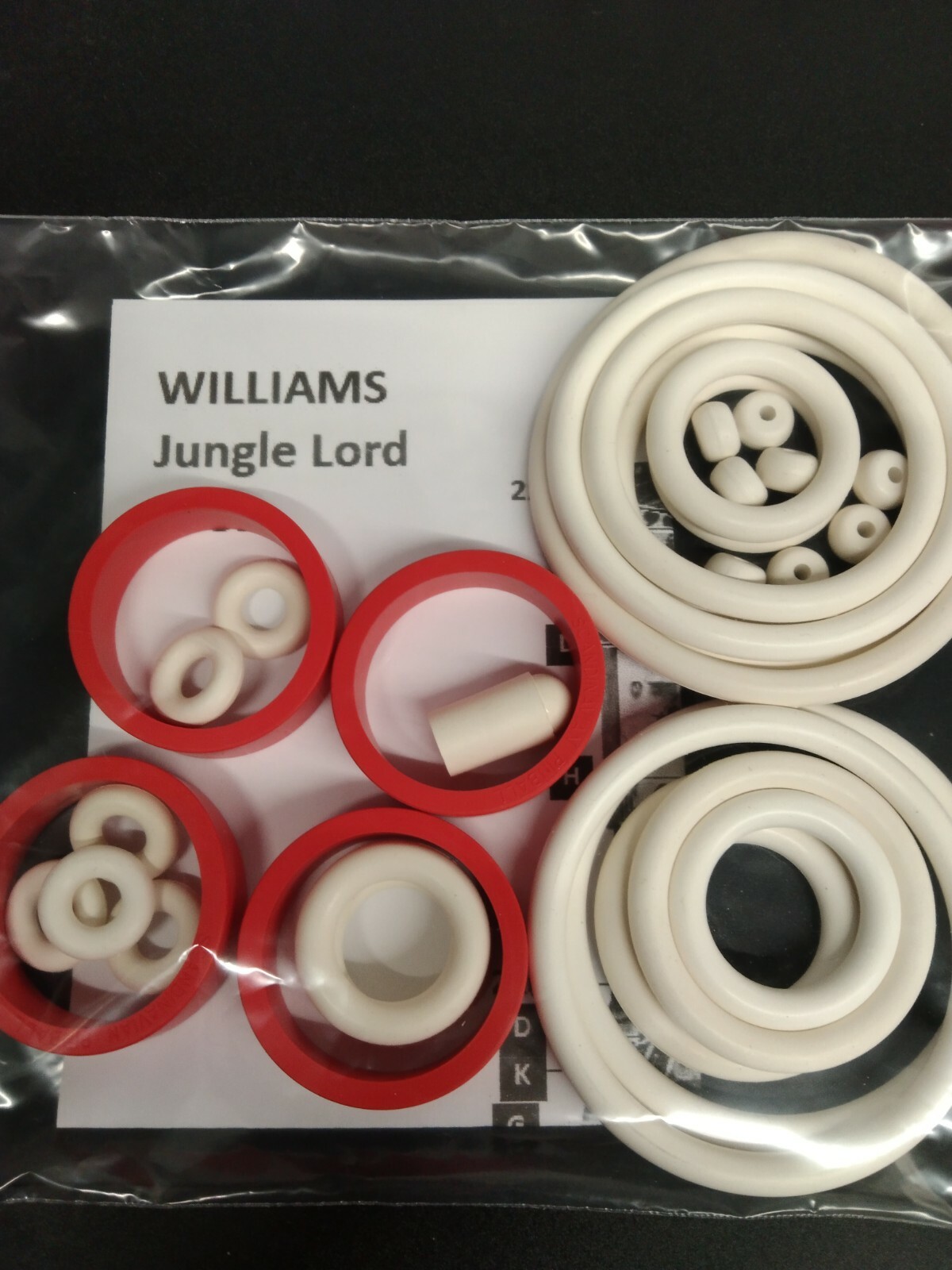 Set de Caoutchoucs Premium pour Flipper Jungle Lord 1982 - Qualité Williams Supérieure