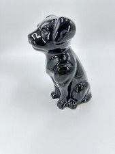 Vintage Porcelain Black BOXER Dog Figurine 8&rdquo; Tall