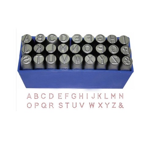 6mm-10mm Dot Stamp Steel English Metal Punch Stamps Alphabet Wood Leather Etc - Picture 2 of 5