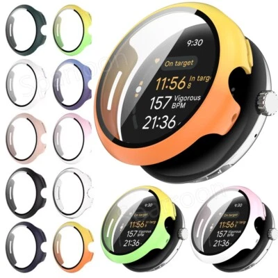 Für Google Pixel Watch 3 41MM 45MM PC Hülle mit 9H Hartglas Displayschutzfolie - Bild 1 von 4