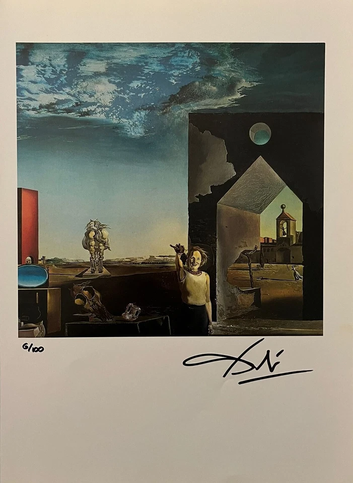 Salvador Dalí, Litografía Original Firmada a Mano con Certificado de Autenticidad y Valoración de $3,500 Foto 2 de 4