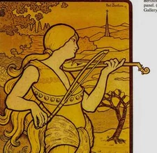 Paul Berthon "La Viole" Vintage art book page