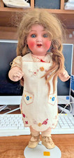 Antique 14" Tall German Bisque Head Doll with Molded Composition Body BEAUTY 