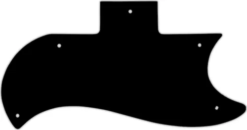 WD Custom Pickguard For Gibson 1961-1970 Half Face SG #01 Black
